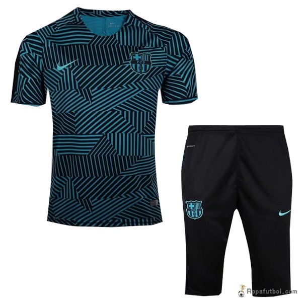 Camiseta Entrenamiento Barcelona Conjunto Completo 2016/17 Azul Negro